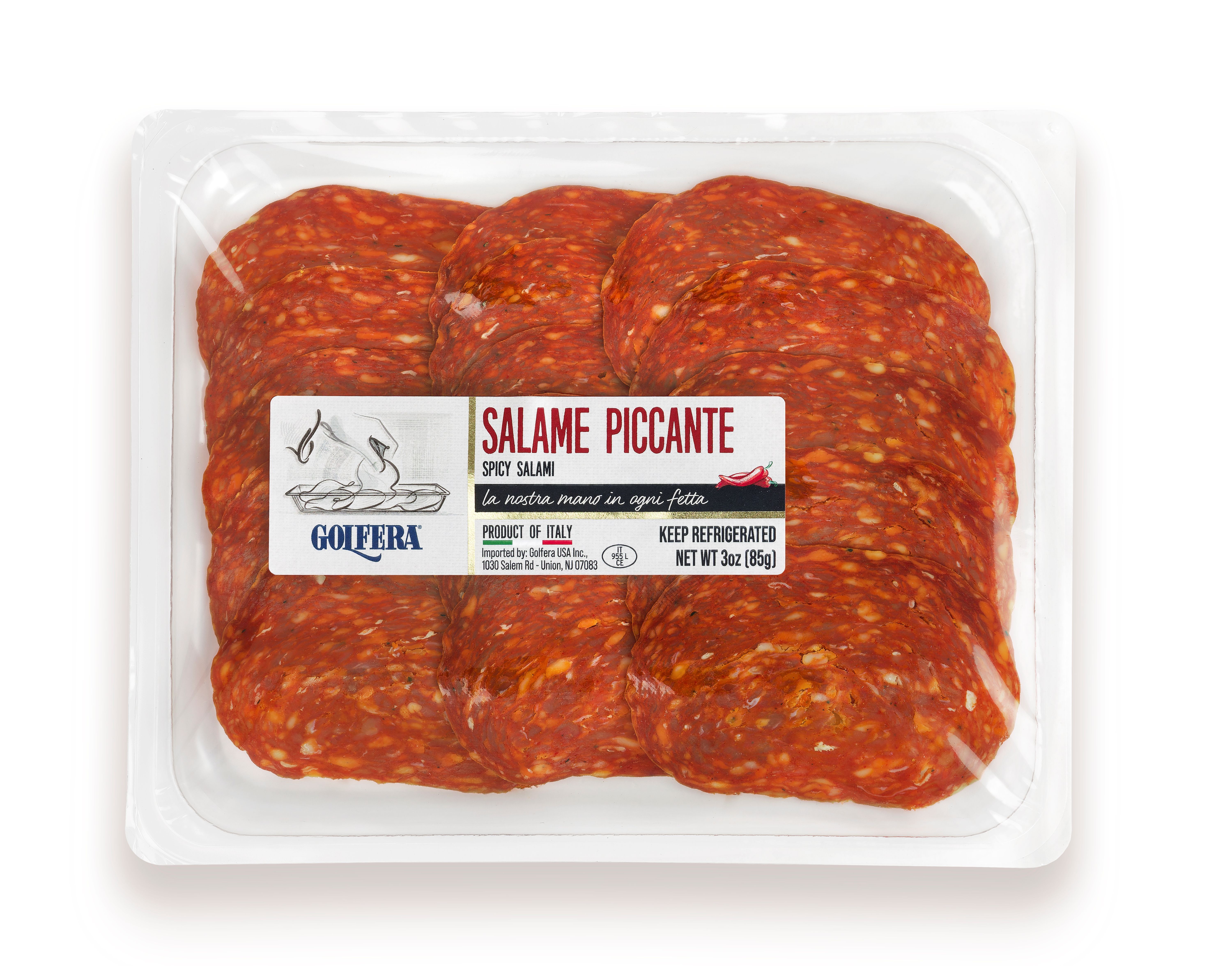 Golfera Pre-Sliced  Spicy  Salami (3oz)
